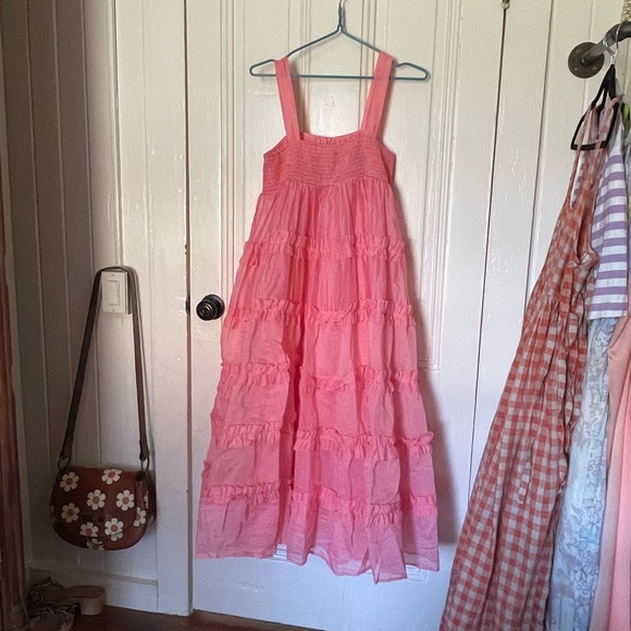 Sister Jane Pink frilly tiered dress. Size M - Picture 9 of 9